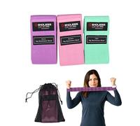 Endless EL1044 Resistance Loop Bands Set of 3 Pcs with Light, Medium and Heavy Resistance Level | Multi Colour | Material : Cotton | For Squats, Stretching, Hip & Glute Heavy Workouts for Men & Women