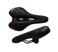 Endless EL1047 Sleek Cycle Seat with Red Reflective Safety Strip | Black | Material : PU | Universal Memory Foam Seat with Breathable, Shock Absorbing and Waterproof Bike Saddle for All Type of Bikes