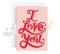 Endless I Love You Card with Glitter, Tarjetas De Felicitación Para El Día De San Valentín Para Aniversario, Canción De San Valentín Durante 3 Horas, Si Se Rompe, ¡habrá Grandes Trozos De Purpurina!