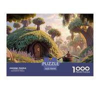 Endless Lotus Leaf Tunnel The House 1000 Pcs Cartón Fuerte Rompecabezas Hobbit-Style Dwellings Imposible, Difícil Juego Familiar Puzzle para Niños Pequeños 70x50cm/1000pcs