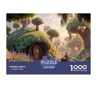 Endless Lotus Leaf Tunnel The House 1000 Piezas Cartón Rompecabezas Hobbit-Style Dwellings Imposible, Difícil Juego Creativo Puzzle para Niños Pequeños 52x38cm/1000pcs