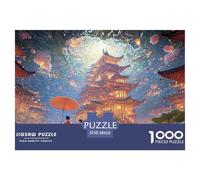 Endless Lotus Pond 1000 Piece Papel Premium Rompecabezas Lantern Festival Landscape Desafiante Jigsaw Decoración Adultos 38x26cm/1000pcs