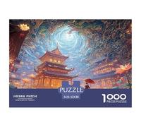 Endless Lotus Pond 1000 Piezas Corte Preciso Rompecabezas Lantern Festival Landscape Divertido Jigsaw Educativo Amigos 52x38cm/1000pcs