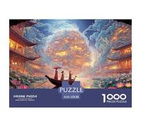 Endless Lotus Pond 1000 Piezas Corte Preciso Rompecabezas Lantern Festival Landscape Familia Jigsaw Regalo Adultos 52x38cm/1000pcs