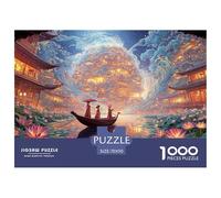 Endless Lotus Pond 1000 Piezas Corte Preciso Rompecabezas Lantern Festival Landscape Familia Jigsaw Regalo Adultos 70x50cm/1000pcs