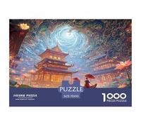 Endless Lotus Pond 1000 Pzas Papel Premium Rompecabezas Lantern Festival Landscape Desafiante Jigsaw Regalo Adultos 70x50cm/1000pcs
