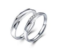 Endless Love sassu fine plata Circonita cúbica pareja anillo zircon anillo de pareja anillo de propuesta anillo de compromiso anillo de boda pareja regalo de cumpleaños
