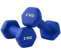Endless Neoprene Coated Fixed Dumbbell for Gym Exercises | Pair of 2 Kg (2 * 4.4 LB) | Material : Iron with Vinyl Coat | Weights for Women and Men