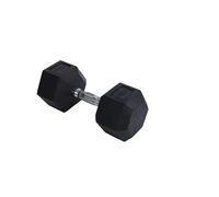 Endless Pair of 15 Kg (2 * 33 LB) Hexagon Rubber Coated Dumbbell | Black | Material: Iron and Rubber | Perfect for Bodybuilding, Fitness, Weight Lifting and Training at Home or Gym