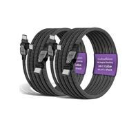 EndlesShine Cable USB C a USB C 2 Paquetes 240W 5A Carga Rápida Rotación 180° Cargador para Android Samsung MacBook Pro Tablets LG Google (2x1.8m Negro)