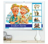 Endlich Rente - So macht Ruhestand Spaß! (hochwertiger Premium Wandkalender 2026 DIN A2 quer), Kunstdruck in Hochglanz: Oma und Opa Sprüchekalender ... und freche Pläne für die bunte Rentnerzeit