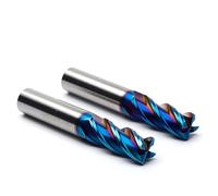 Endmils de acero de tungsteno con revestimiento de aleación HRC65, herramientas de fresado de carburo de 4 flautas, herramientas de corte de máquina Cnc, fresas de extremo ( Size : 10PCS , Color : 1.5