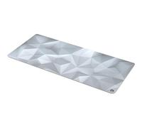 ENDORFY Alfombrilla de ratón Crystal Onyx White XL, XXL, 900 x 400 mm, Alfombrilla de ratón Lisa, Borde Impreso, Base de Goma Antideslizante, diseño Elegante