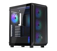 Endorfy Caja PC ATX Arx 500 ARGB – 4 ventiladores 140 mm ARGB, lateral cristal templado – Negro