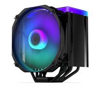 ENDORFY Fortis 5 Black ARGB - Refrigerador de CPU con ventilador de 140 mm, refrigeración CPU de alto rendimiento, iluminación LED ARGB brillante, ventilador de fluctus ARGB de 140 mm, refrigerador