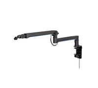 ENDORFY Micrófono de bajo perfil RGB de Broadcast, micrófono premium de bajo perfil y brazo de luz con cable, rotación de 360 grados, luces LED con controlador