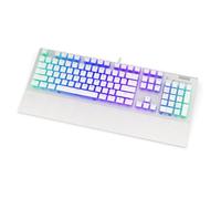 ENDORFY Omnis Pudding Onyx White Kailh Brown, Teclado de tamaño Completo, botón de Volumen | EY5A035