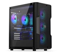 ENDORFY Regnum 400 ARGB, Caja PC ATX, 4x120mm ARGB Ventiladores PWM incluidos, Panel Lateral de Cristal Templado, Mucho Espacio Interior, EY2A009