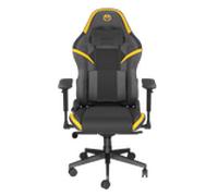Endorfy SCRIM YL | Silla Gaming Ergonómica Reclinable Soporte Lumbar y Cervical Malla Transpirable y Cuero en Color Amarillo