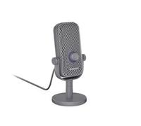 ENDORFY Solum Voice S Alt Gray, micrófono para PC para juegos, podcast, streaming, iluminación RGB, USB Plug & Play, botón de silencio, regulador de ganancia, cardioide