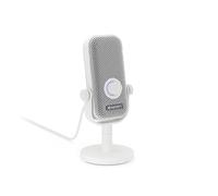 ENDORFY Solum Voice S Onyx White, Gaming Micrófono PC, Podcast Micrófono, Streaming Micrófono, Iluminación RGB, Micrófono USB Plug & Play, Botón Tap-to-Mute, Regulador Gain, Cardioide EY1B015