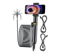 Endoscope Camera with Light, Industrial Snake Scope, High Resolution Lens, Flexible Cable Design, Waterproof Inspection Tool for HVAC Ducts, Electrical Equipment, Plumbing, Industrial Systems
