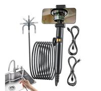 Endoscope Inspection Camera - Endoscope Camera with Light | Inspection Cameras | Waterproof Flexible Drain Pipe Tool For Mechanics Automotive Engine Repair Duct Industrial HVAC System