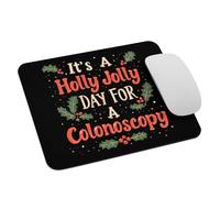 Endoscopia Navidad Gastroenterología Es Un Día Festivo Y Alegre para Una Colonoscopia Navidad Mouse Pad Agradable Alfombrilla De Escritorio Bordes Cosidos Mousepad para Oficina Hogar 25X30Cm