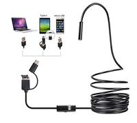 Endoscopio, 3 en 1 Tipo C USB cámara de inspección, 6 Luces LED Ajustables, cámara de inspección boroscopio, para teléfono móvil Android, Tableta PC computadora de Escritorio(tamaño: 2 m)