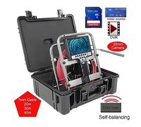 Endoscopio, Cable blando de 7mm, 23mm, autoequilibrio automático, contador DVR, endoscopio, cámara de inspección de tuberías con transmisor y localizador Sonda de 512hz(20m,7mm Cable 512Self 28)