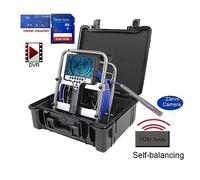 Endoscopio, Cable blando de 7mm, 23mm, autoequilibrio automático, contador DVR, endoscopio, cámara de inspección de tuberías con transmisor y localizador Sonda de 512hz(50m,23mm 512Hz Self)