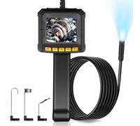 Endoscopio Cámara de Inspección, Moman EOS1 Industrial Boroscopio Tuberias 2.4 Pulgadas Pantalla IPS 1080P HD Cámara Endoscópica de Mano con 8 Luces LED Impermeable IP67 5M Cable Semirrígido