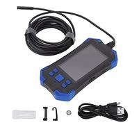 Endoscopio de Doble Lente de 7,9 mm 1080P HD IP67 Pantalla IPS Impermeable Carga USB Endoscopio de 4,3 Pulgadas con batería de 3000 mAh Cable de 5 m para inspección Industrial (Azul)