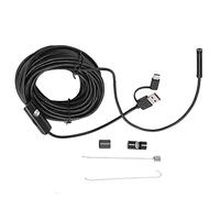 Endoscopio Industrial Cable Flexible 3 en 1 Cámara de Serpiente a Prueba de Lluvia de Alta definición Herramienta de inspección portátil para maquinaria y Mantenimiento de Motores (5m)