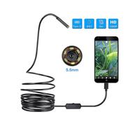 Endoscopio USB 3 en 1, boroscopio de 5,5 mm, ultrafino, impermeable, cámara de inspección tipo serpiente, micro USB y tipo C para OTG, Andro