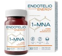 Endotelio 1-MNA Cellular, Suplemento Antiedad, Optimiza NAD+ con Coenzima Q10, Magnesio, Vitamina B12, B6, Biotina para Reducir el Cansancio y la Fatiga, Biohacking 30 Cápsulas