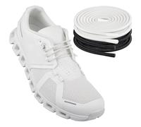Endoto 2 Pares Cordones Elasticos para ON Cloud 5 & 6 Running Zapatillas, Cordón Sin Atar de Repuesto Laces (Negro y Blanco, 32 pulgadas)