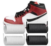 Endoto 2 Pares Cordones para Air Jordan 1/2/3/4/5/6/7/8 zapatillas, Agujetas cordón de repuesto planos Shoelaces Laces(Negro y Blanco,60 pulgadas)