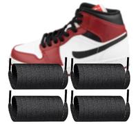 Endoto 2 Pares Cordones para Air Jordan 1/2/3/4/5/6/7/8 zapatillas, Agujetas cordón de repuesto planos Shoelaces Laces(Negro,45 pulgadas)
