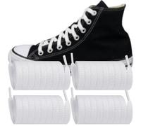 Endoto 2 Pares Cordones para Converse Zapatillas, Repuesto Planos Shoelaces Laces Lazos(Blanco,65 pulgadas)