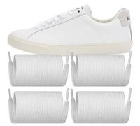 Endoto 2 Pares Cordones planos de repuesto para VEJA Esplar/Campo/V-10/V-12/V-15/Rio Branco/SDU/Urca/Minotaur/Venturi/Nova zapatillas(Color:White,53Inch)