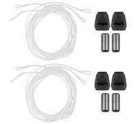Endoto 2 Pares Kit de Cordones para Salomon Zapatillas, Repuesto Sin Atar Cordon Laces para Speedcross Zapatos (Blanco, 56 pulgadas/142cm)