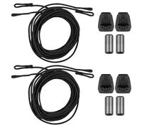 Endoto 2 Pares Kit de Cordones para Salomon Zapatillas, Repuesto Sin Atar Cordon Laces para Speedcross Zapatos (Negro, 56 pulgadas/142cm)