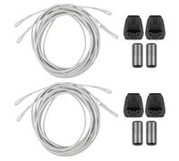 Endoto 2 Pares Kit de Cordones para Salomon Zapatillas, Repuesto Sin Atar Cordon Laces para Speedcross Zapatos (Gris, 56 pulgadas/142cm)