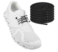 Endoto 3 Pares Cordones Elasticos para ON Cloud 5 & 6 Running Zapatillas, Cordón Sin Atar de Repuesto Laces (Negro, 32 pulgadas)