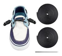 Endoto Cordones de Cuero para Sperry Zapatos, Repuesto Leather Cordon Laces para Topsider Duck Mocasines Nauticos - Negro, 60 pulgadas