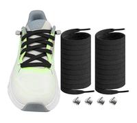 Endoto Cordones elásticos para ON Cloudtilt zapatillas, 8MM de Ancho Agujetas Cordón de Repuesto No Tie Shoelaces Laces planas para zapatillas de deporte para hombre y mujer - Negro 45 pulgadas