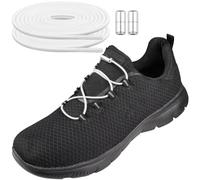 Endoto Cordones Elasticos para Skechers Zapatillas, Repuesto Sin Atar Cordon Laces para Sneaker (Blanco, tamaño: 38 pulgadas)
