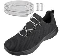 Endoto Cordones Elasticos para Skechers Zapatillas, Repuesto Sin Atar Cordon Laces para Sneaker (Gris, tamaño: 38 pulgadas)
