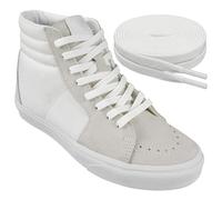 Endoto Cordones Elasticos para Vans Zapatillas, Repuesto Planos Elastic Cordon Laces (Blanco, 50 pulgadas)